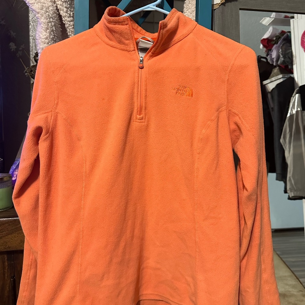 ***SOLD***The North Face Men's Vibrant Orange Zip-Up Sweater